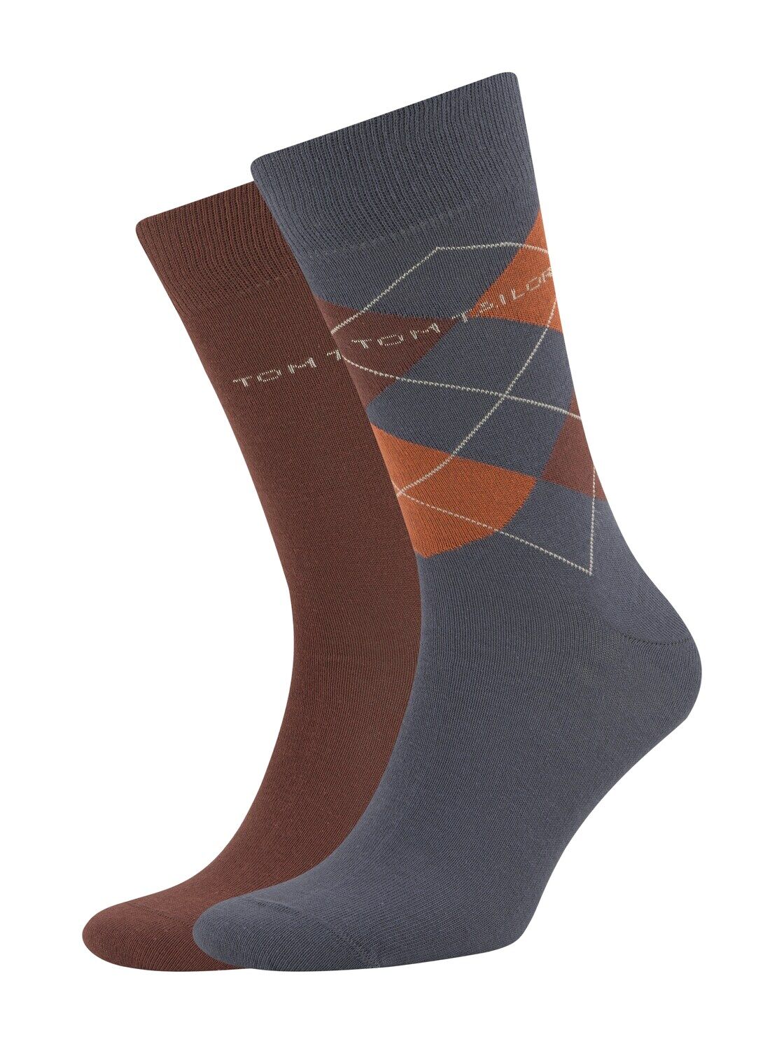 TOM TAILOR Herren Socken im Doppel-Pack, braun, Gr.43-46