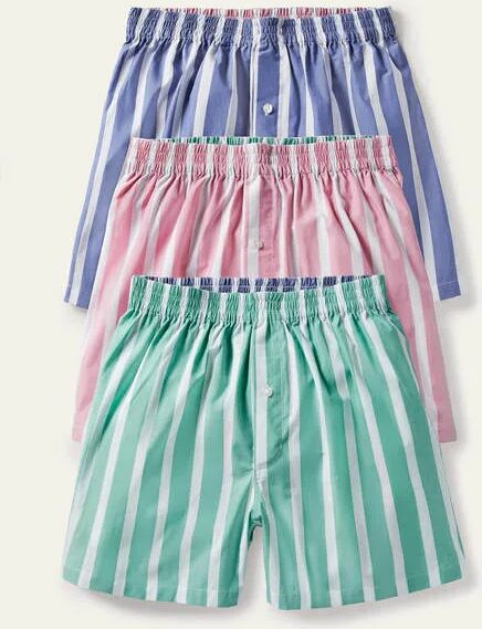 Boden Streifenmix, Set Gewebte Boxershorts im 3er-Pack Herren Boden, L, Stripe Mix