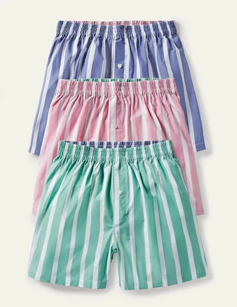 Boden Streifenmix, Set Gewebte Boxershorts im 3er-Pack Herren Boden, S, Stripe Mix