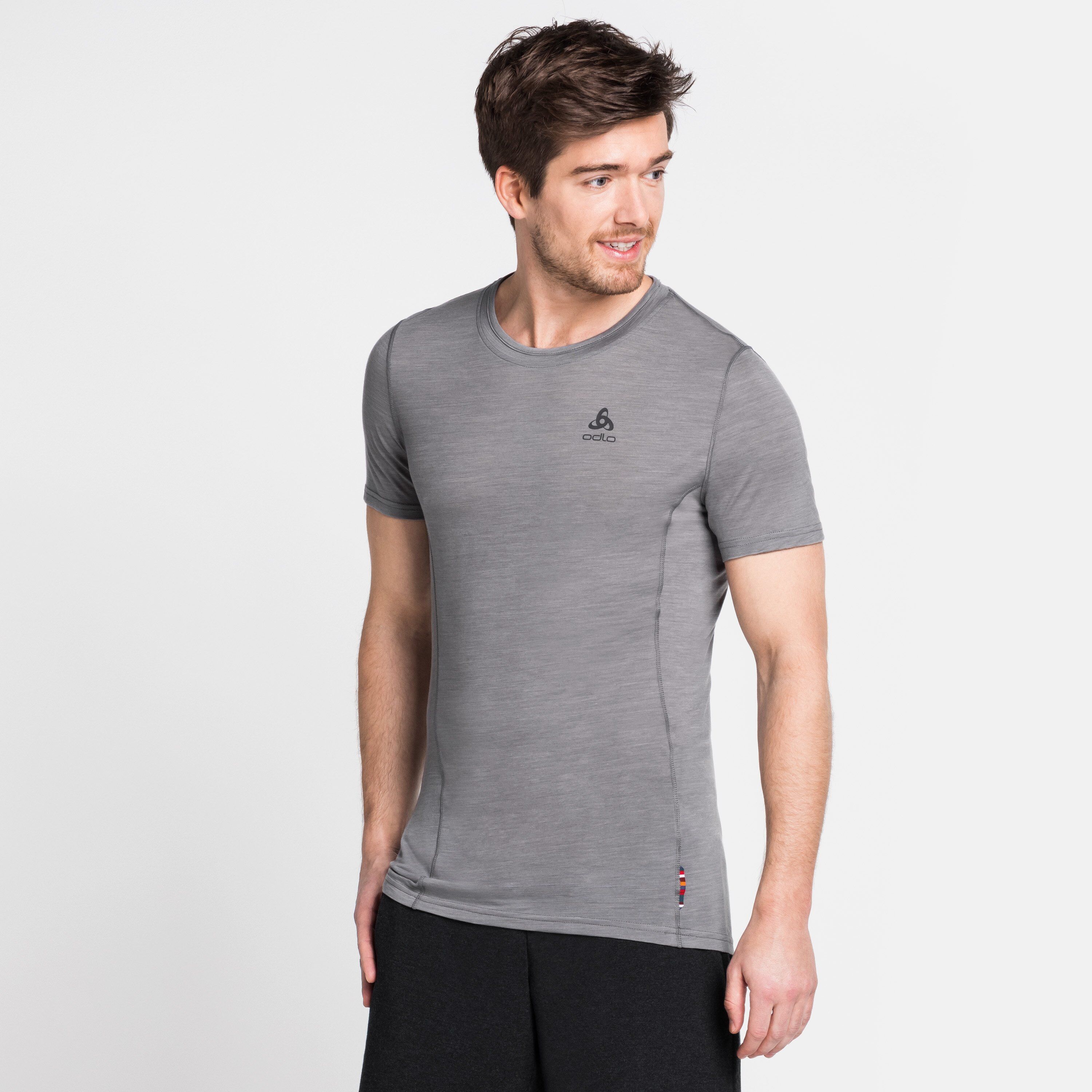 Odlo Herren NATURAL + LIGHT Baselayer T-Shirt, male, grey melange, L