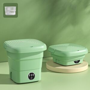 shopnbutik 4.5L Mini Portable Folding Household Washing Machine Underwear Washer, Color: Fruit Green(US Plug)