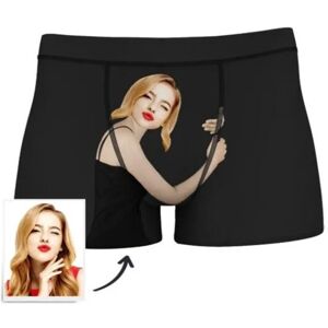 High Discount photo Boxerunderkläder för honom pojkvän man man man män män roliga ansikte nyhet 3D-utskrift personliga shorts underbyxor underbyxor briefsSvart XXL