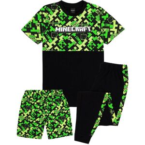 Minecraft Kort pyjamasæt til børn/børn med krybbe, kort pyjamas