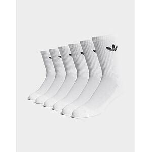 adidas Originals 6-Pak Trefoil Cushion Crew Sokker, White