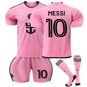 2024 Inter Miami CF hjemmefodboldtrøje med sokker nr. 10 Messi Voksen M adult M