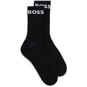 Boss Two-pack of quarter-length socks in stretch fabric