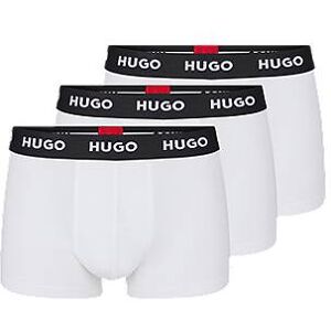 HUGO Three-pack of logo-waistband trunks in stretch cotton