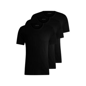Boss Three-pack of logo-embroidered T-shirts in cotton