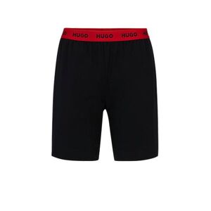HUGO Stretch-cotton pyjama shorts with branded waistband