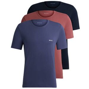 Boss Three-pack of cotton underwear T-shirts with logos