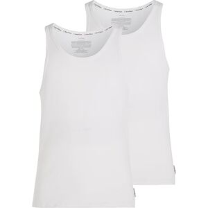 Calvin Herren 2er Pack Tank Tops Slim Fit , Weiß (White), XL