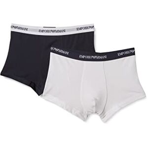 Giorgio Armani Herren 2-pack trunk Essential Core logo band underwear, Schwarz, XL EU