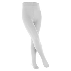 FALKE Cotton Touch Cotton Tights, Size 80-164, Children’s, Black / White, Many Other Colours, Reinforced Children's Tights without Pattern, Opaque Cotton Tights, Plain and Thin, Pack of 1 (Cotton Touch K Ti-13870 Baumwollmischung) White (White 2000) Plain