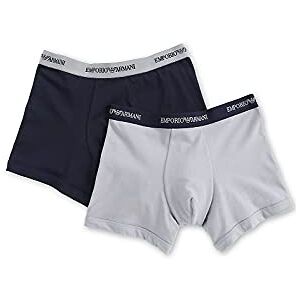 Giorgio Armani Underwear Herren 2-Pack Boxer Essential Core Logoband Boxershorts, Black/Grey, XL (2er Pack)