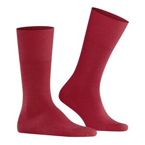 FALKE Men's Airport Socks, Breathable Climate Regulating Odour-Inhibiting Wool, Cotton Reinforced Flat Seam for Pressure-free Toes, Lightweight, Business, Everyday Wear, 1 Pair, Red (Scarlet 8120)