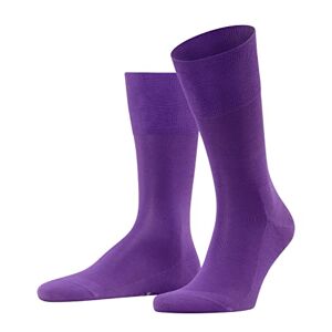 FALKE Men's Tiago Socks, Cotton Lisle, Black, White, Many Other Colours, Reinforced Men's Socks Without Pattern, Breathable, Thin and Plain, 1 Pair, Purple (Petunia 6860)