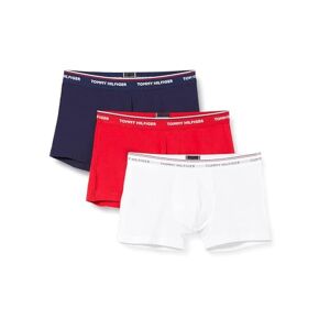 Tommy Hilfiger Men’s Shorts, Pack of 3 (3p Trunk) White (White/Tango Red/ Peacoat 611) Plain, size: l