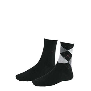 Tommy Hilfiger Women's Socks (Pack of 2) (Th Women Check Sock 2p) Black (Black 200), size: 39/42