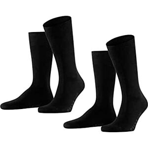 FALKE Men's Swing Doppelpack Calf Socks, Black (Black 3000), 9/11 (Manufacturer size: 43-46)