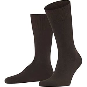 FALKE Airport New Wool Cotton Men's Socks Black White Many Other Colours Reinforced Men's Socks without Pattern Breathable Thick Plain, 1 Pair, Brown (Brown 5930), 47-48