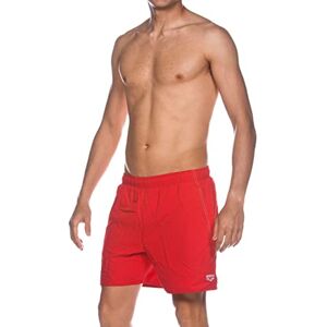 ARENA Herren Badeshort Fundamentals Boxer, Red-White (41), M