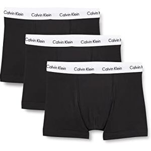 Calvin Men's Boxer Shorts, Trunks Cotton with Stretch, Black B-Cool Melon/Glxy Gry/Brn Belt, Pack of 3., black