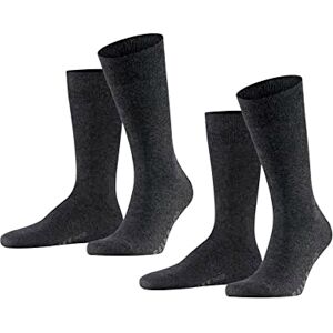 FALKE Men's Swing Doppelpack Calf Socks, Grey (Anthrazit Meliert 3080), 6/8 (Manufacturer size: 39-42)