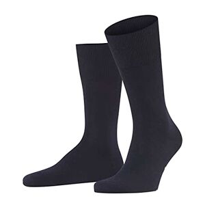 FALKE Airport New Wool Cotton Men's Socks Black White Many Other Colours Reinforced Men's Socks without Pattern Breathable Thick Plain, 1 Pair, Blue (Dark navy 6370), 39-40