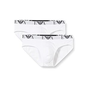 Giorgio Armani Underwear Herren 2-Pack Brief Essential Monogram Slip, White/White, X-Large (2er Pack)