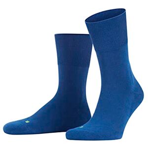 FALKE Unisex Running Socks, Cotton, Black, Grey, Many Other Colours, Thick, Reinforced Socks, without Pattern, with Medium Padding, Warm and Long for Everyday Use, Plush Sole, 1 Pair, Blue (Sapphire 6055), 39-41