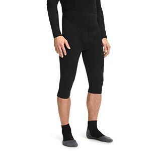 FALKE ESS Men Wool Tech. 3/4 tights, Size XL, Black, virgin wool mix Sweat wicking, fast drying, warm, protection in cold to very cold temperatures