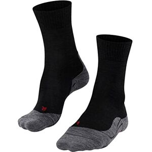 FALKE Trekking Socks TK5 New Wool Men's Black Grey Many Other Colours Ultra Thin Reinforced Hiking Socks without Pattern with Light Padding Thin Long for Hiking 1 Pair, black, 44-45