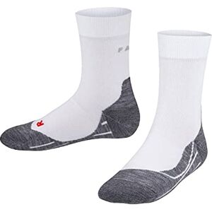 FALKE Unisex Kinder Laufsocken RU4 K SO Baumwolle antiblasen 1 Paar, Weiß (White-Mix 2020), 27-30