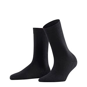 FALKE Soft Merino Virgin Wool Cotton Socks, Warm and Thick Women’s Plain, Reinforced Socks for Cold Days, Breathable, Black/Blue/Many Other Colours, 1 Pair EU Size 35-42 (Softmerino W So-47488) Black (Black 3009) Plain Blickdicht, size: 41-42