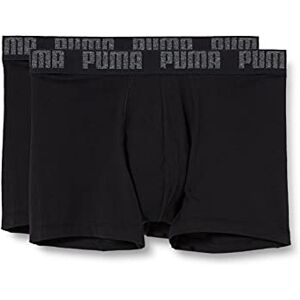 PUMA Men's Basic Boxer 2P Underwear, Black, S