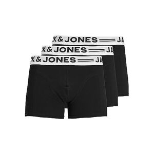 JACK & JONES Men's Sense Trunks Pack of 3 Boxer Shorts (Sense Trunks 3-pack) Black 2, size: l