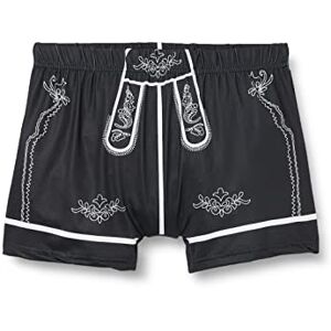 Lower East Herren Boxershorts im Oktoberfeststil, Dunkelgrau/Weiß, S/M