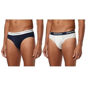 Giorgio Armani UNDERWEAR Men's 111321CC717 Sports Underwear, Multicolore (Bianco/Marine), Large