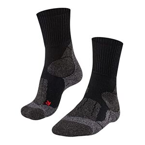 FALKE TK1 Men's Trekking Socks Hiking Socks, Wool Blend, 1 Pair, Various Colours, Sizes UK 6 -13, Regulates Moisture, Quick-Drying, Warming Effect, Heavily Padded, black, 46-48