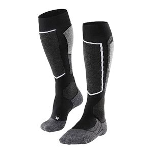 FALKE Ski Socks SK2 Wool Men's Size 1, Black Blue Many Other Colours, Thick Reinforced Ski Socks without Pattern with Medium Padding, Knee High and Warm for Skiing 1 Pair