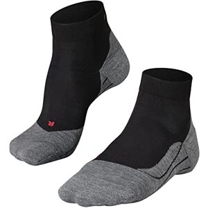 FALKE RU4 Men’s Running Socks, Short Running Socks with Cotton, Light Cushioning for Bubble-Free Running, Pack of 1, black, 42-43