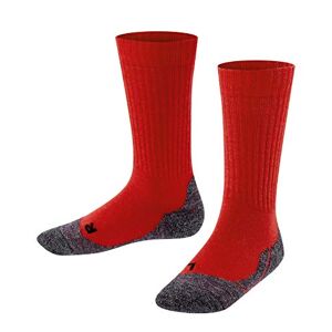 FALKE Socks Active Warm Wool Children's Socks Black Grey Many Other Colours Reinforced Children's Socks Without Pattern Breathable Thick Sweat Resistant for Active Children 1 Pair, Red (Fire 8150), 19-22