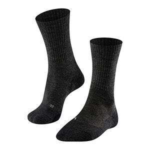 FALKE Men's Hiking Socks TK 2 Wool, Calf Length Hiking Socks with 70% Merino Wool for Light Hiking Shoes (Category A and A/B), 1 Pair, Various Colours, Sizes UK 6-9, UK 10-13., grey, 42-43