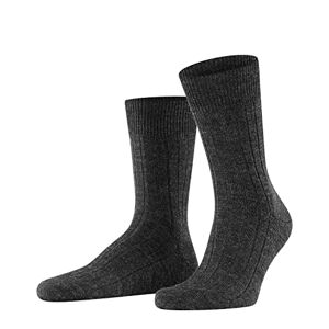 FALKE Men's Socks Virgin Wool Black Grey Many Other Colours Reinforced Men's Socks Without Pattern Breathable Thick Plain with Plush Sole UK Size 6-12 (EU 39-48) 1 Pair (Teppich im Schuh) Grey (Anthracite Melange 3080), size: 45-46