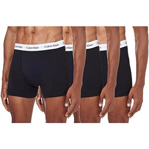 Calvin Men's Boxer Shorts, Trunks Cotton with Stretch, Black B-Cool Melon/Glxy Gry/Brn Belt, Pack of 3., black