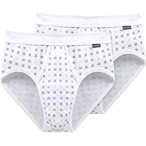 Schiesser men's sports briefs with fly (Pack of 2). (Sportslip (2er Pack)) White (100-White), size: xxl