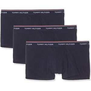 Tommy Hilfiger Pack of 3 Men's Boxer Shorts (3p Lr Trunk) Blue (Peacoat-PT 409) Plain, size: s