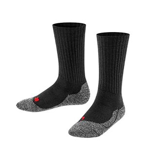 FALKE Socks Active Warm Wool Children's Socks Black Grey Many Other Colours Reinforced Children's Socks Without Pattern Breathable Thick Sweat Resistant for Active Children 1 Pair, Black (Black 3000), 35-38