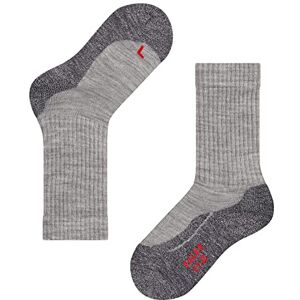 FALKE Socks Active Warm Wool Children's Socks Black Grey Many Other Colours Reinforced Children's Socks Without Pattern Breathable Thick Sweat Resistant for Active Children 1 Pair, Grey (Mid Grey Melange 3530), 19-22