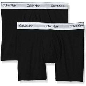 Calvin Klein Herren Boxershorts 2P BOXER BRIEF, Gr. Large, Schwarz (BLACK 001)